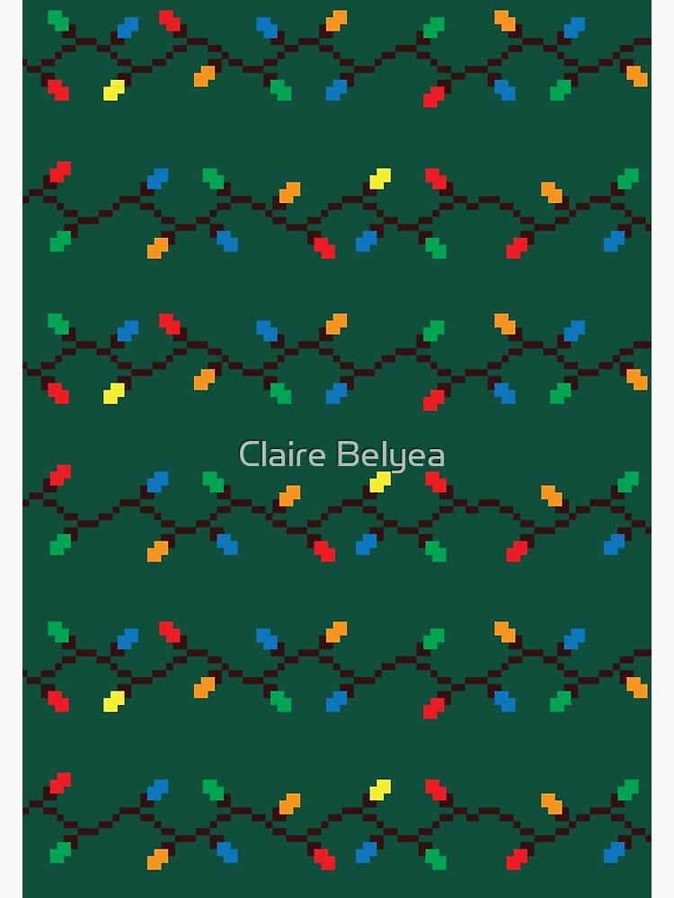 "Pixel Christmas Lights" Poster by ArtisticMinds Redbubble