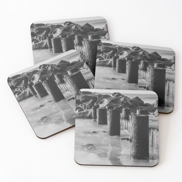 Item preview, Dreamy Seawall Grayscale designed and sold by mljdwhite.