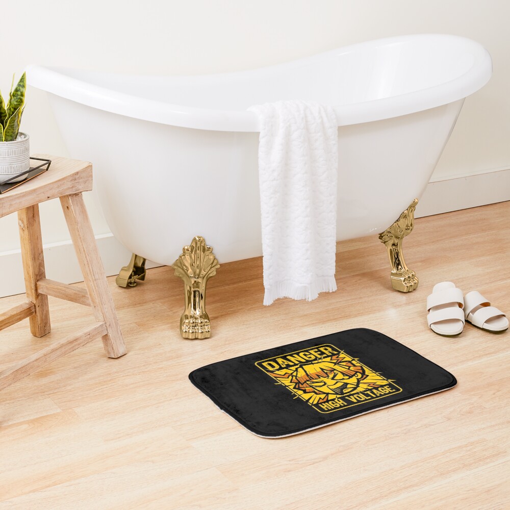 Zenitsu High Voltage - Manga Anime - Funny Character Bath Mat