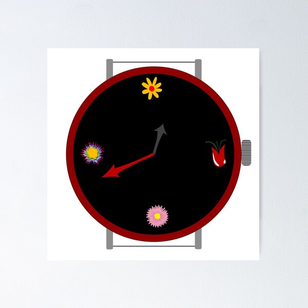 Item preview, Clock with flowers designed and sold by Robert Laschon.