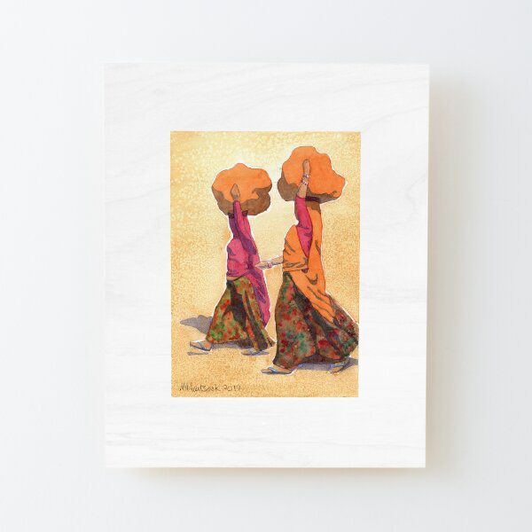 On Sawai Madhopur Road Wood Mounted Print