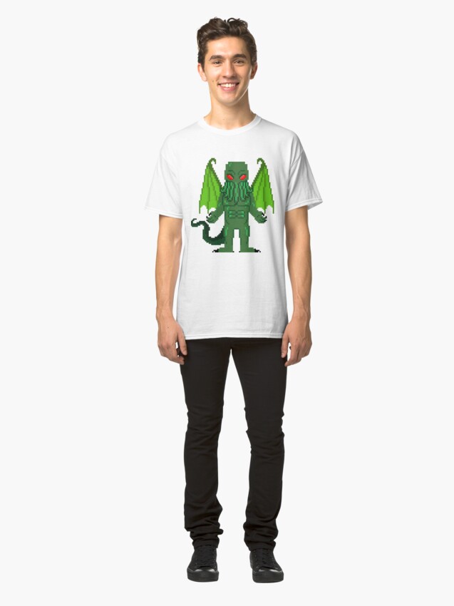 Alternate view of 8-Bit Cthulhu Classic T-Shirt