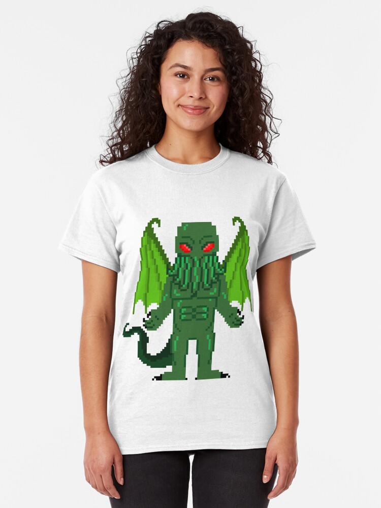 Alternate view of 8-Bit Cthulhu Classic T-Shirt