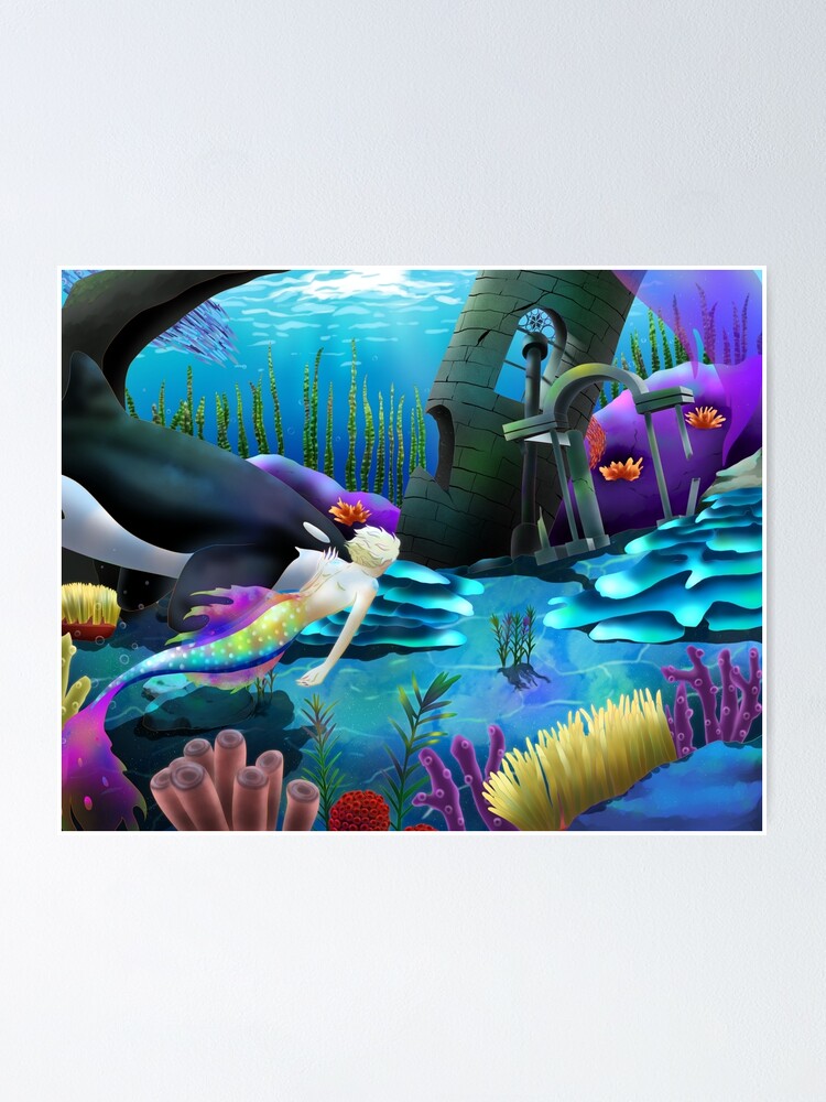 Thumbnail 1 of 3, Poster, Underwater Treasure designed and sold by chocoandt.