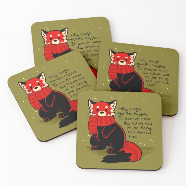Item preview, "Rough months happen" Red Panda designed and sold by thelatestkate.