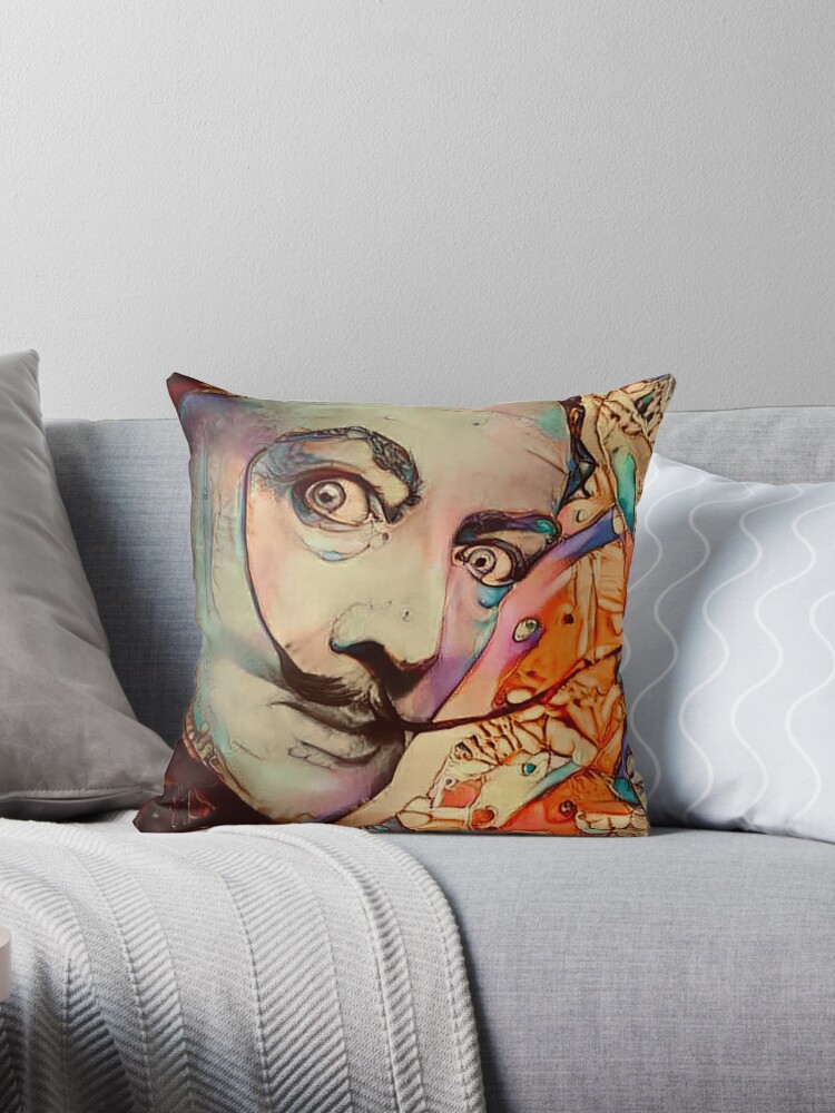 Coussin for Sale avec l'œuvre « Salvador Dali » de l'artiste