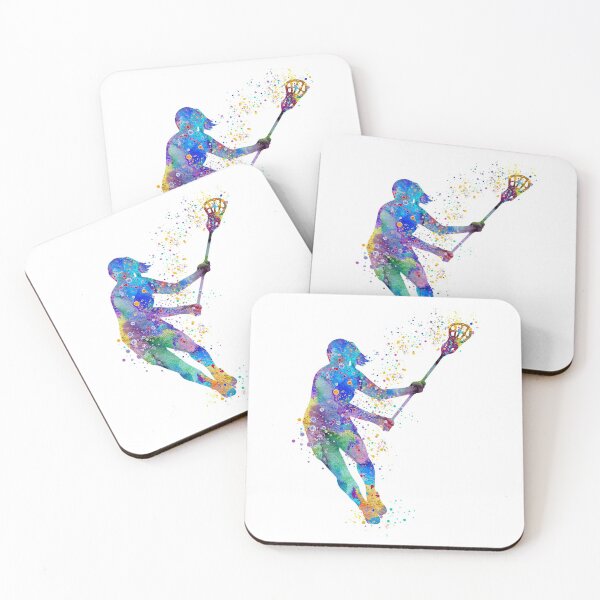 Aperçu de l'œuvre Lacrosse Girl Aquarelle Peinture Art Print Cadeaux créée et vendue par LotusGifts.