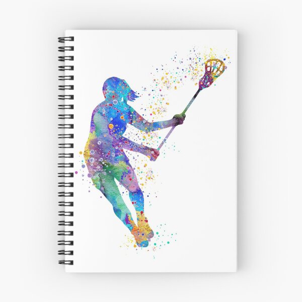 Artikelvorschau, Lacrosse Mädchen Aquarell Kunstdruck Geschenke entworfen und verkauft von LotusGifts.