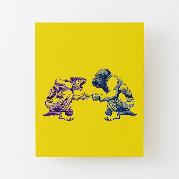 Martial Arts - Way of Life #1 - tiger vs gorilla - Jiu jitsu, bjj, judo Wood Mounted Print