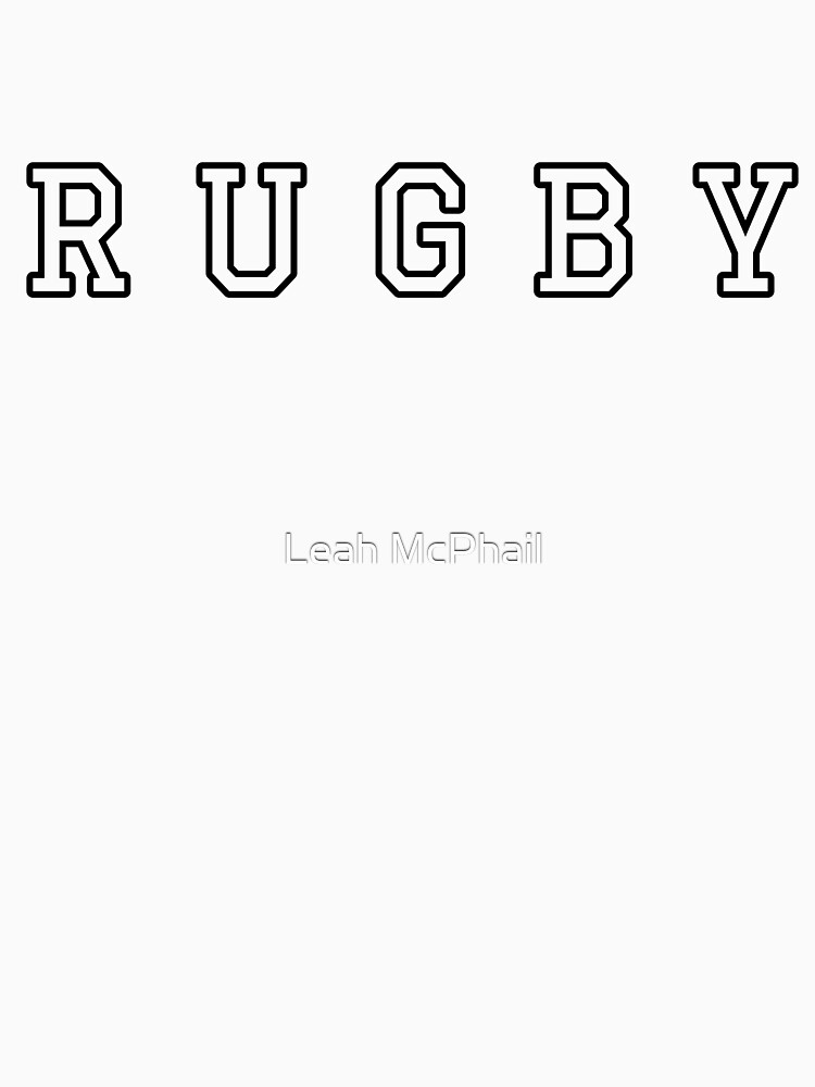 Rugby Typography by LeahMcPhail