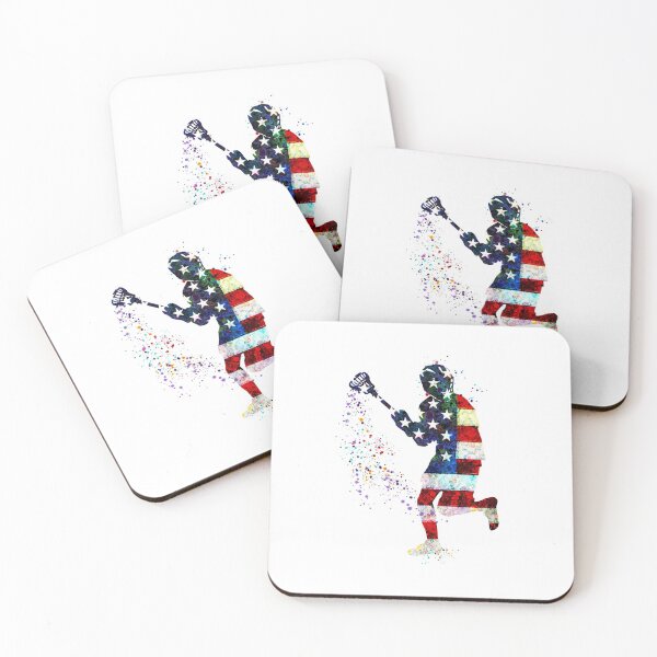 Item preview, Lacrosse Boy American Flag Art USA Gifts designed and sold by LotusGifts.
