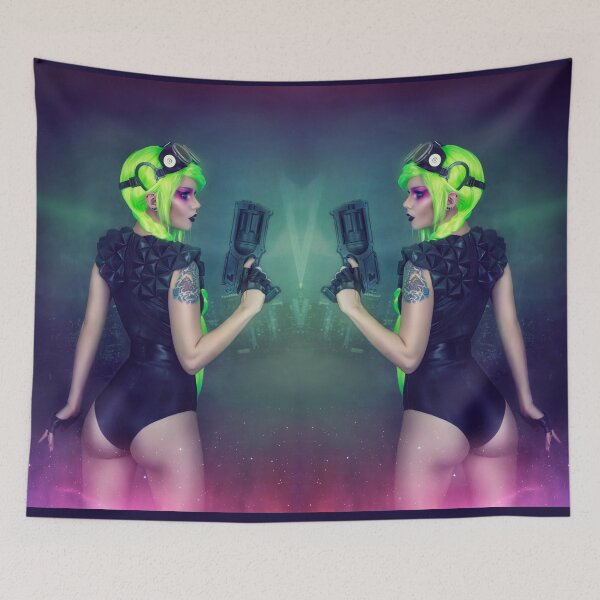 Item preview, Sci-fi android in futuristic city designed and sold by Elisanth.