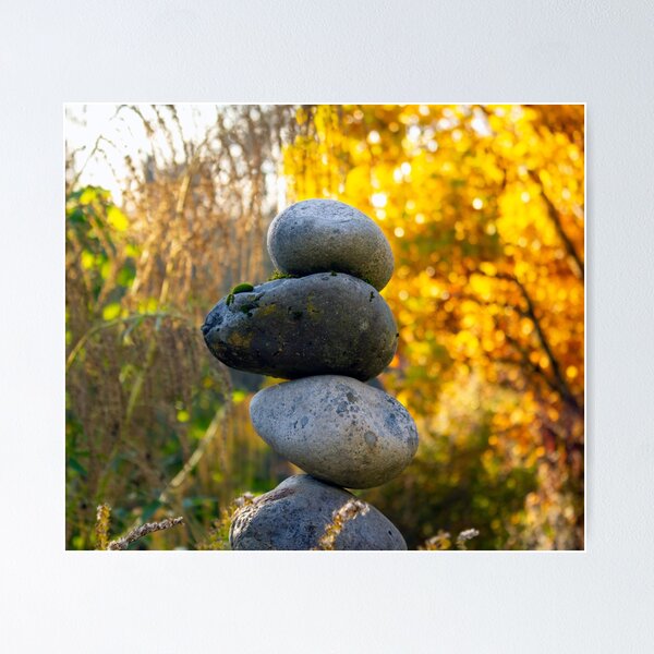 Item preview, Rock Cairn on a Fall Day designed and sold by SeaChangeDesign.