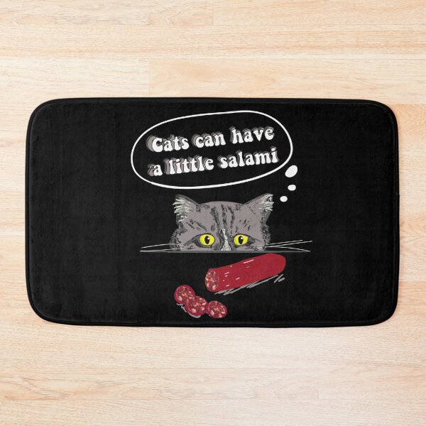 Item preview, Can Cats Have Salami? Cats Can Have a Little Salami Meme designed and sold by The-Goods.
