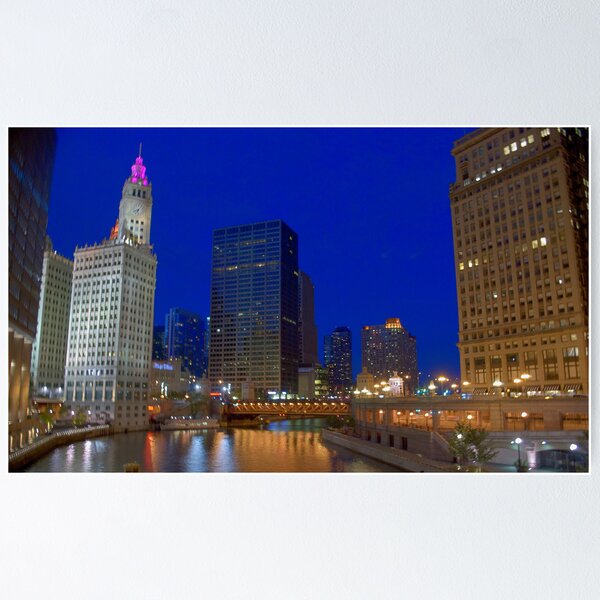 Item preview, Chicago River at Dusk designed and sold by tmbolle.