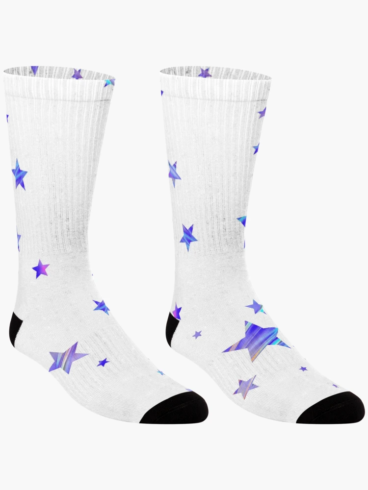 Thumbnail 3 of 5, Socks, Holo Stars Pattern designed and sold by BetweenTwoPages.