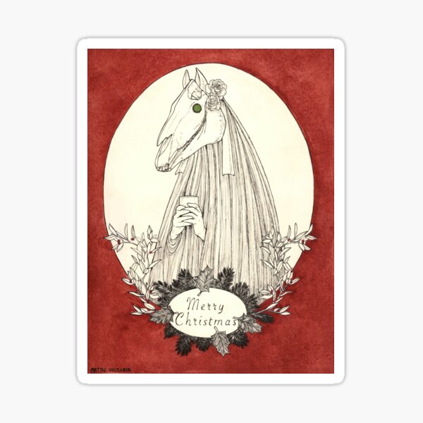 Mari Lwyd Sticker