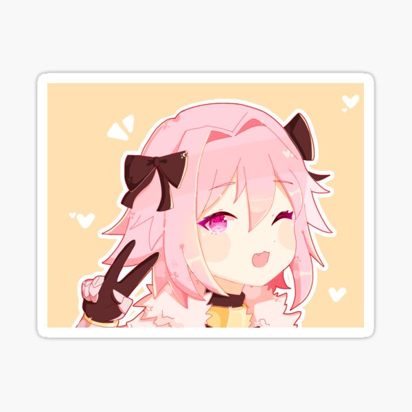 Rider Of Black Stickers Redbubble - roblox astolfo decal