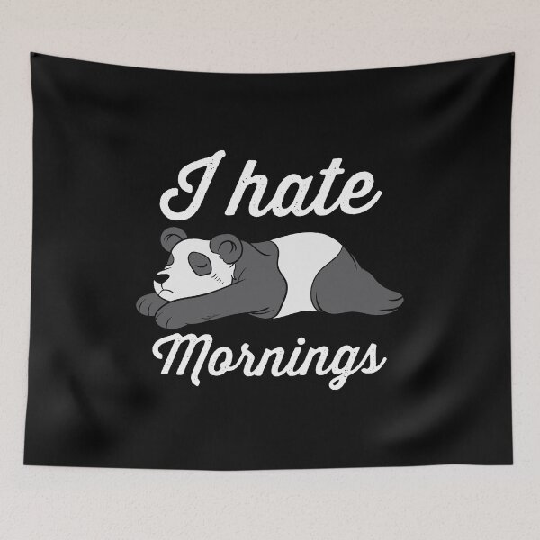 Item preview, Hate Mornings Cute Kawaii Panda Spirit Animal Gift designed and sold by haselshirt.