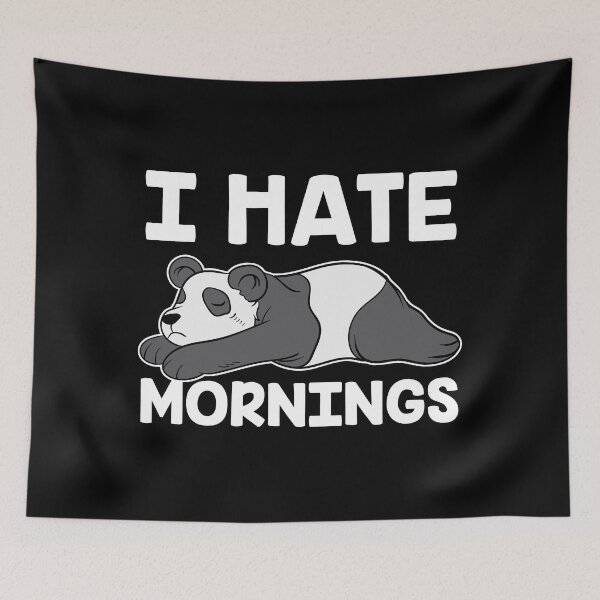 Item preview, Hate Mornings Cute Kawaii Panda Spirit Animal Gift designed and sold by haselshirt.