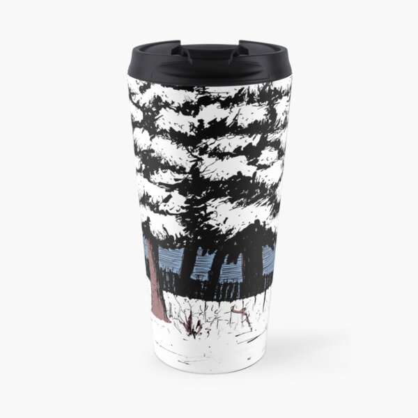 Backyard Snowfall Travel Mug