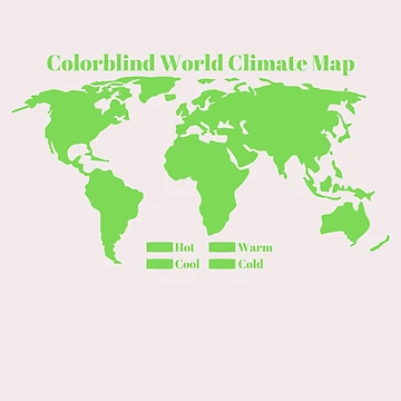 Artwork thumbnail, Colorblind World Climate Map by InVisibleColors