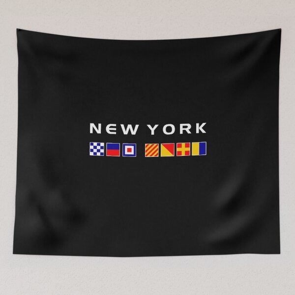 Item preview, New York City Nautical Maritime Sailing Flags Dark Color designed and sold by TinyStarAmerica.