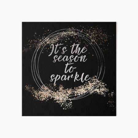 Black Sparkly Christmas Decor Art Board Print