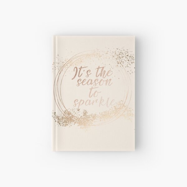 Gold sparkly Christmas decor Hardcover Journal