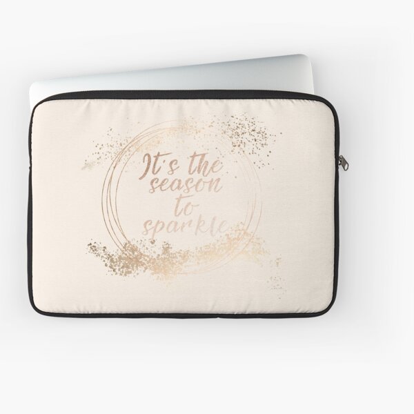 Gold sparkly Christmas decor Laptop Sleeve