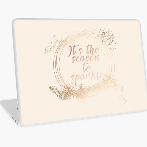 Gold sparkly Christmas decor Laptop Skin