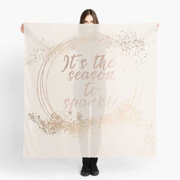 Gold sparkly Christmas decor Scarf
