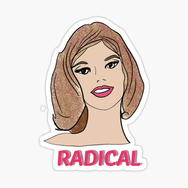 Lady Head Radical Sticker Sticker