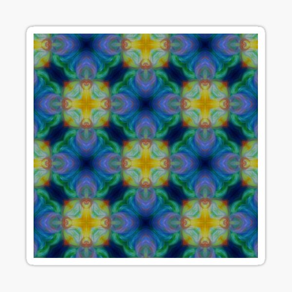 Purple and Yellow patch Sticker