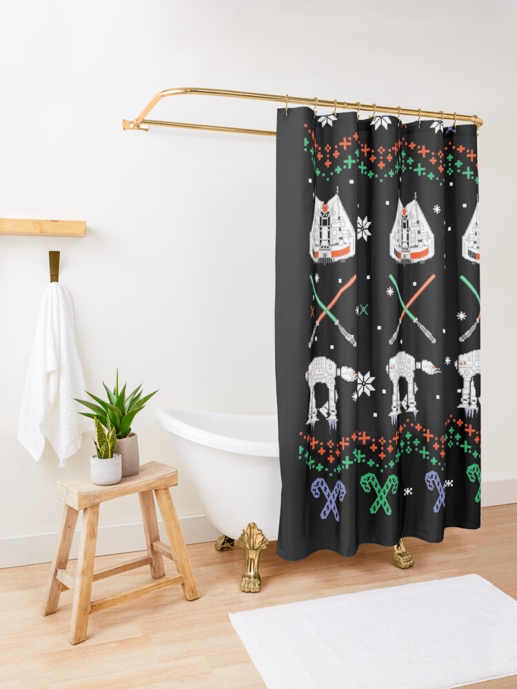 Thumbnail 3 of 5, Shower Curtain, Rebel Christmas designed and sold by therocketman.