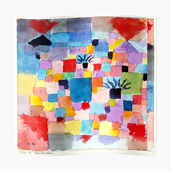 Paul Klee "Jardins du Sud" | Klee inspiré des beaux-arts avec signature Poster