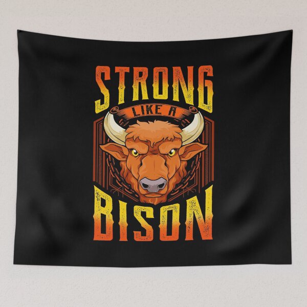 Item preview, Fierce Strong Like A Bison Wild Animal Strength designed and sold by perfectpresents.