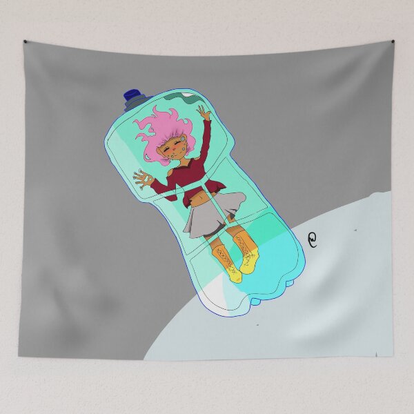 Item preview, girl in water bottle designed and sold by vortex-draws.