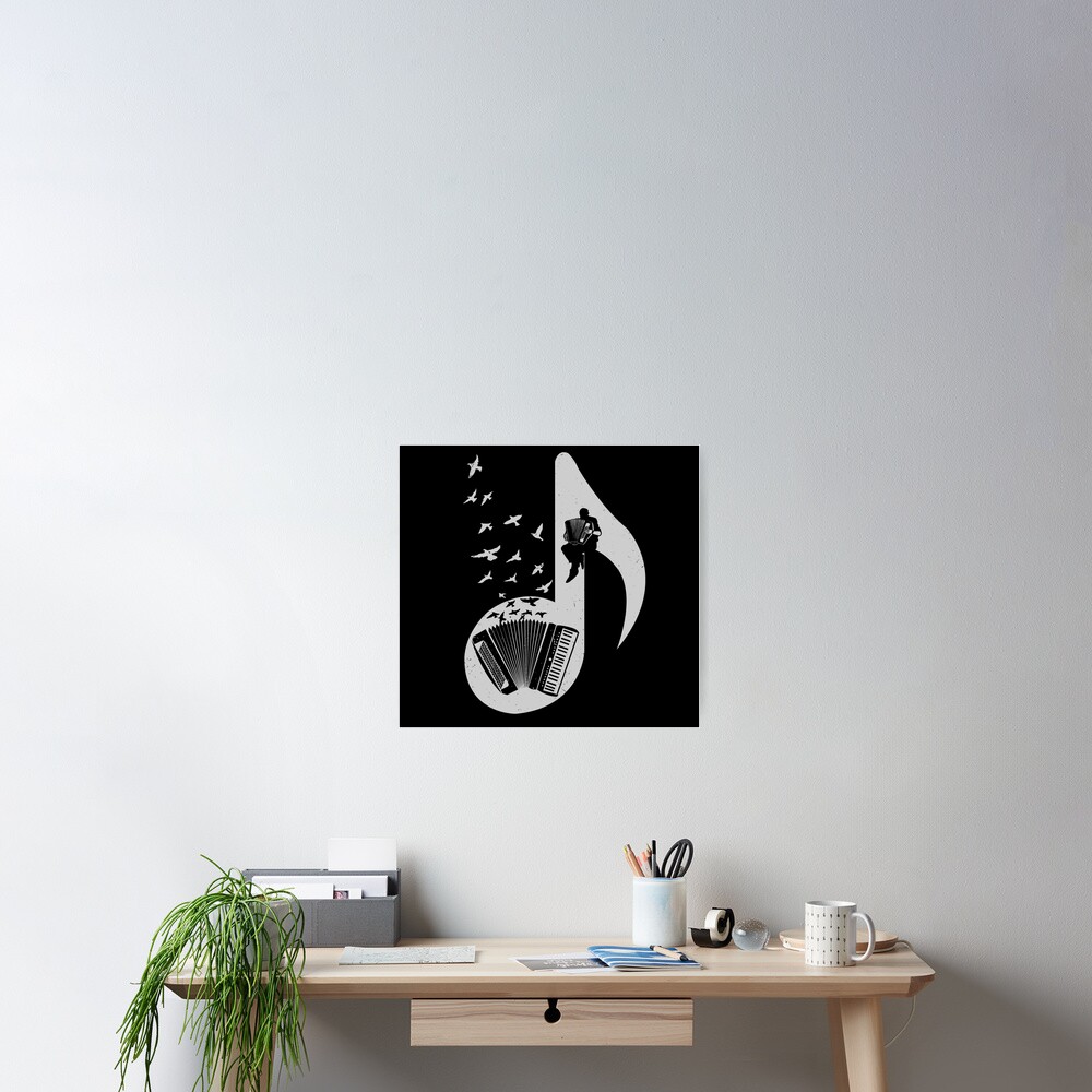 Musical note - Accordion Poster
