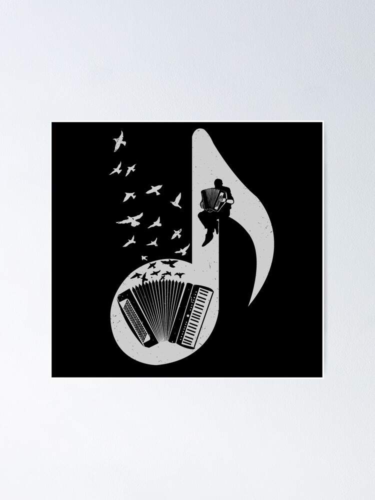 Alternate view of Musical note - Accordion Poster