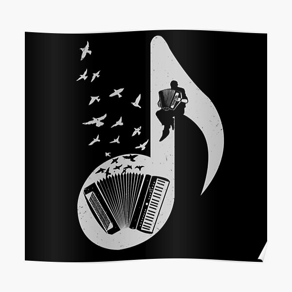 Musical note - Accordion Poster