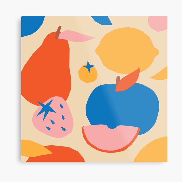 Fruits popart collage Metal Print
