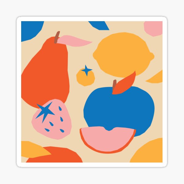 Fruits popart collage Sticker