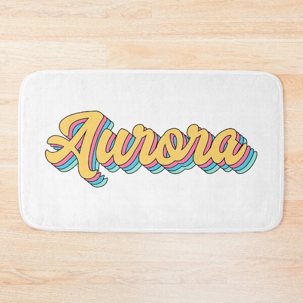 Item preview, Aurora Retro Yellow Script designed and sold by modeoftravel.