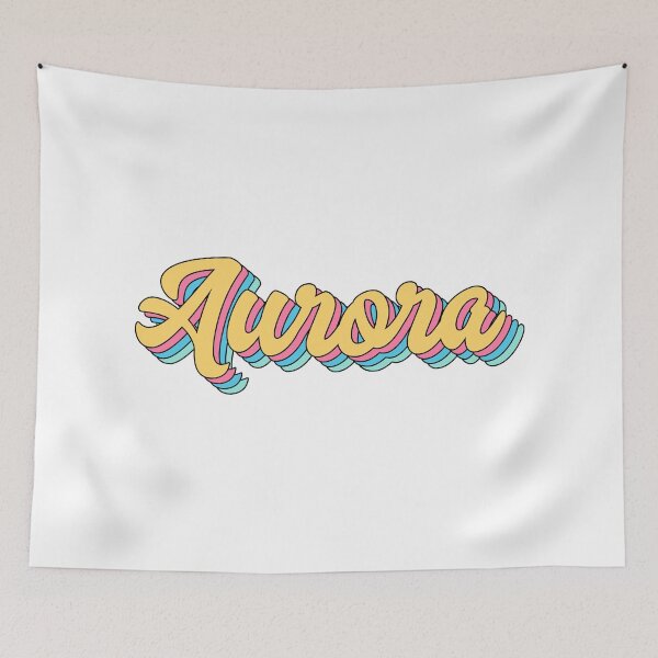 Item preview, Aurora Retro Yellow Script designed and sold by modeoftravel.