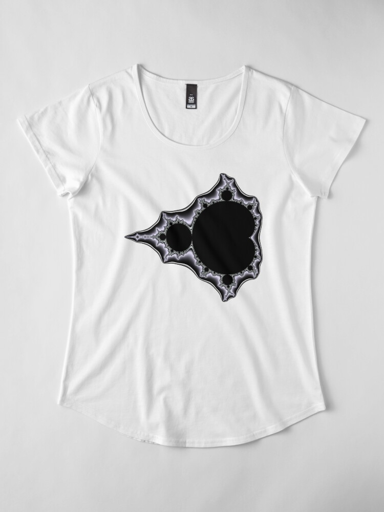 Alternate view of Monochrome Mandelbrot 20190430-004 Premium Scoop T-Shirt