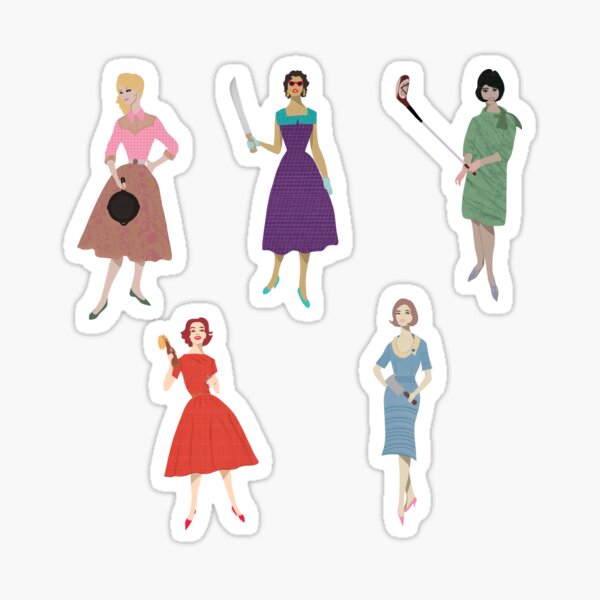 Madge Sticker Party 5-Pack Golf Molotov Cleaver Machete Skillet Sticker