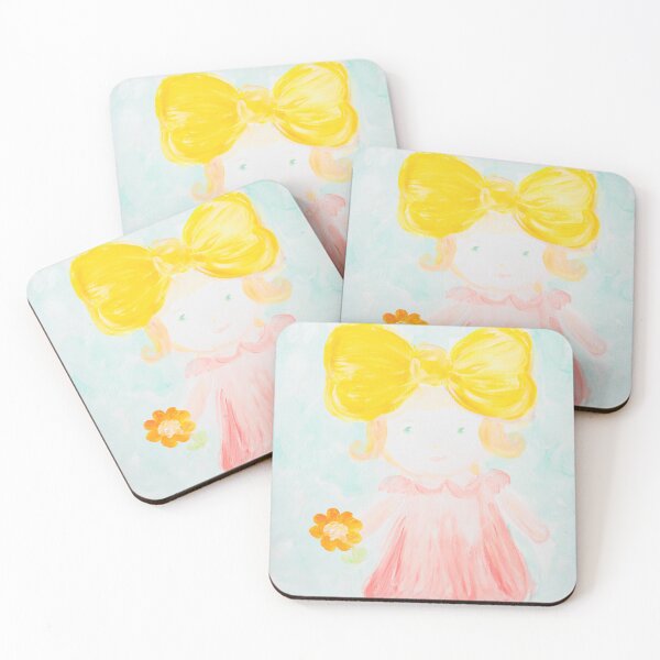 Item preview, Doll Baby with big yellow bow painting designed and sold by Ilze Lucero.