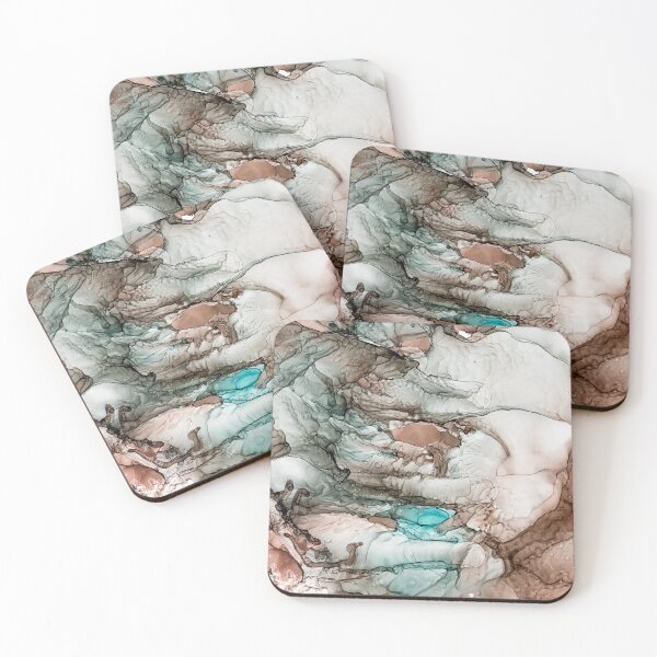 Item preview, Flowing on Earth -  abstract ink painting designed and sold by Ilze Lucero.