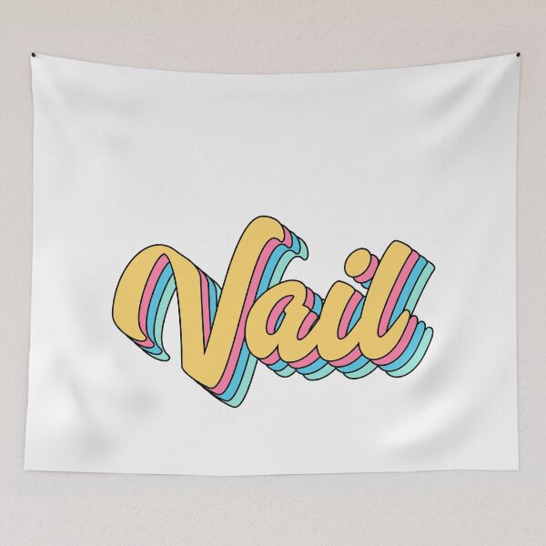 Item preview, Vail Colorado Retro Yellow Script designed and sold by modeoftravel.